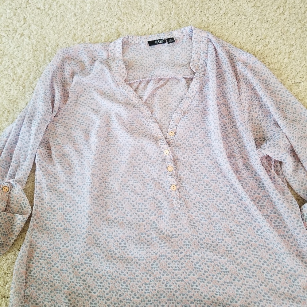 Lot of 2 sheer XL blouses